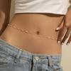 Ingemark Sexy Flat Snake Chain Waist Belly Belt for Women Summer Beach Bikinis Simple Body Chain Festival Zircon Accessories