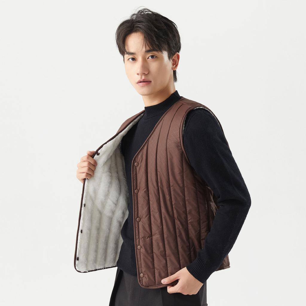 Student Multicolor Casual Men's Light Cotton Vest Undershirt Padded Vest Warm Liner Men's Models Comfortable and Stylish To Keep Warm 8518