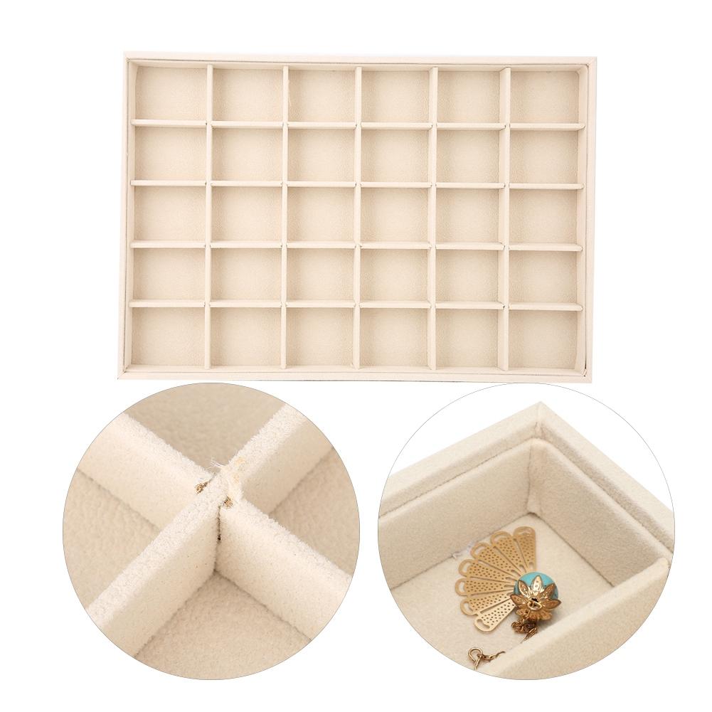 Jewellery Display Storage Box Bracelet Necklace Earring Container Organizer (30 Grids Tray)