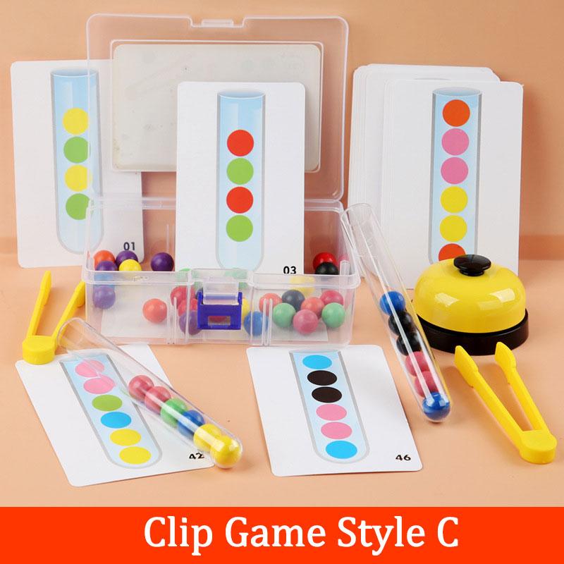 

Children Fine Motor Training Montessori Toys Wooden Test Tube Clip Beads Color Matching Sensory Games Educational Toys For Kids