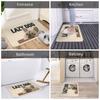French Bulldog Illustration Doormat Beige Brown Black Printed Polyester Machine Washable Cold Water Only 80x50cm