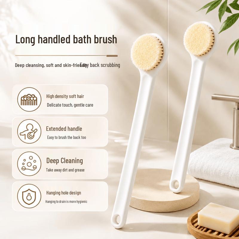 DAGO Curved Handle Soft Bristle Bath Brush