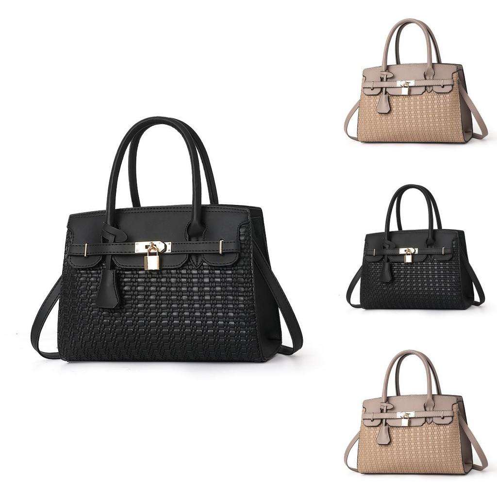 Pu Tote Bag For Women With Printed Design And Lock Closure For Daily Use