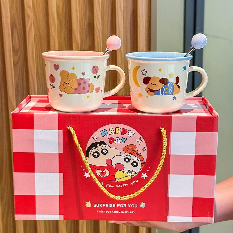 Cute and high-value birthday gift girls ceramic mug exquisite gift box girlfriends children practical souvenir