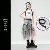 Mädchen Jazz Dance Hip Hop Denim Performance Outfit - Trendiges Kinder Laufsteg Set