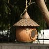 1pc Whimsical Bird Nest Hanging Ornament - Unique Outdoor Garden Yard Decoration, Durable Bird House, Cozy Winter Warm Bird Nest