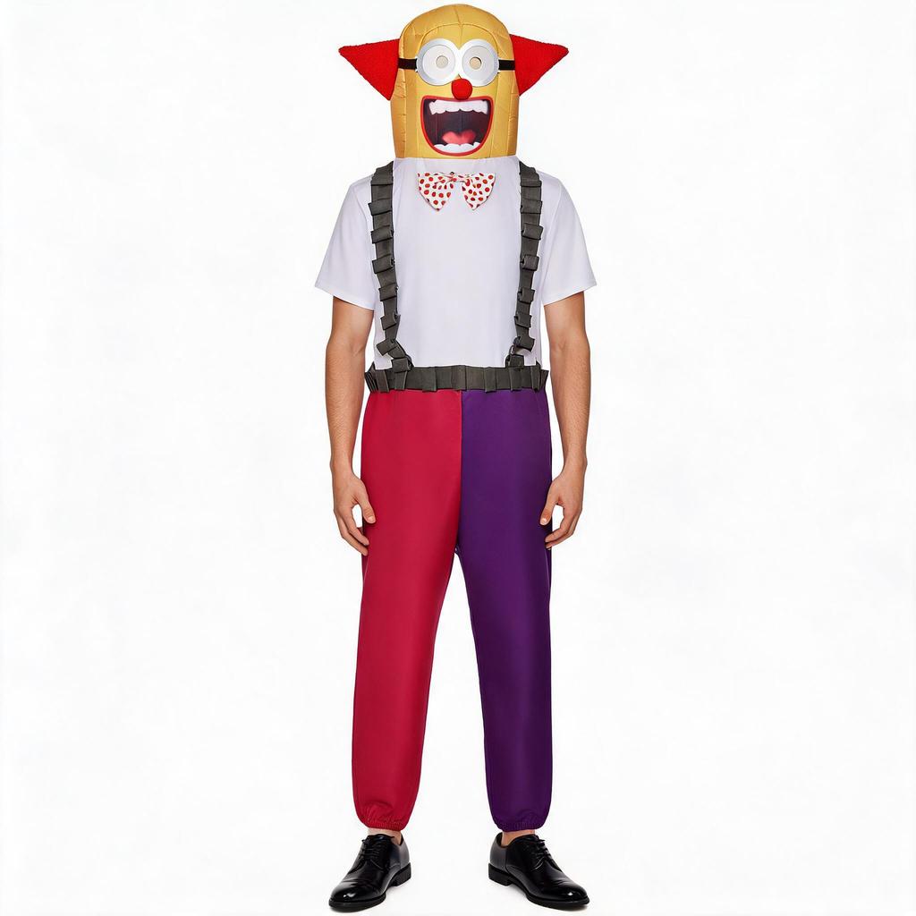 Little Human & Big Monster Medieval Clown Cosplay Costume, Halloween Anime Stage Outfit