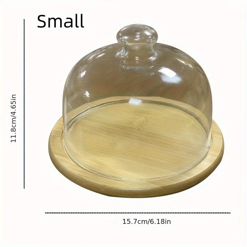 

Ruhan Wood Fruit Plate with Glass Dome