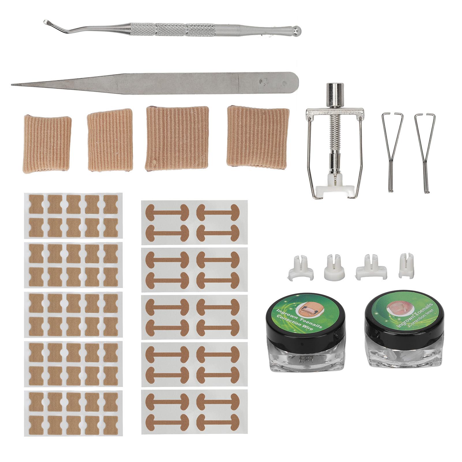 

Набор для лечения вросшего ногтя. Бесклеевой педикюр. Корректирующие пластыри для вросшего ногтя. Инструмент.