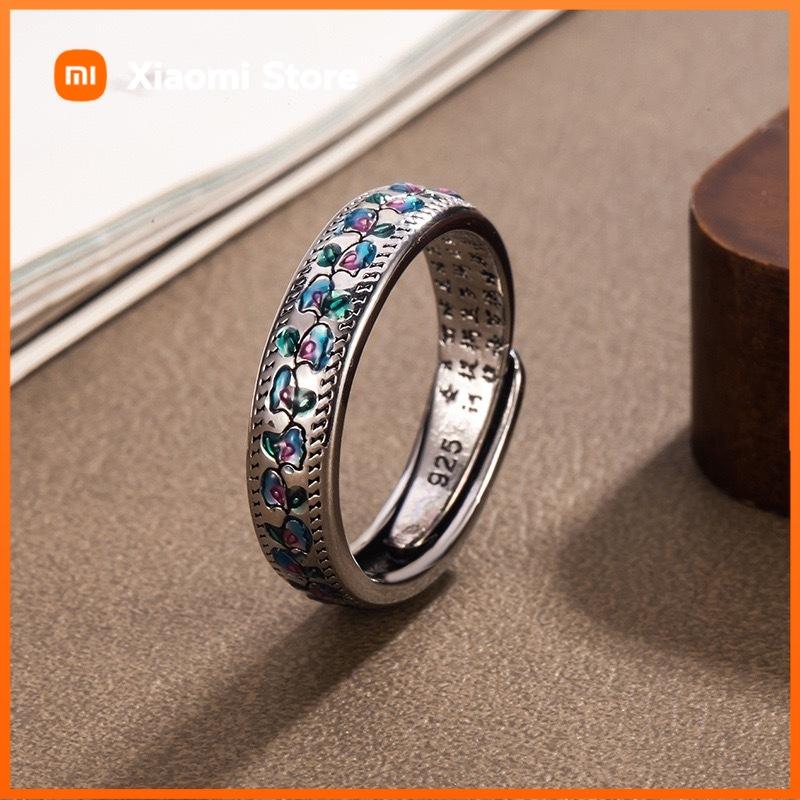 Xiaomi BF CLUB 925 Sterling Rings for Women Simple Geometric Handmade Irregular Retro Retro Butterfly Ring Allergy For Birthday Gift