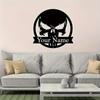 Custom Name Skull Metal Sign, Vintage Horror Wall Art, High-Temp Painted Skeleton Decor for Halloween & Gifts, No Power Needed