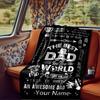 Dad Hero Blanket Personalized Name Soft Comfortable Stylish Blanket Car Blanket Perfect For Travel Camping Outdoor Home Suitable For All Seasons