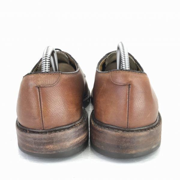 Vintage 70s-80s / FLORSHEIM Imperial Pebbled Leather Plain Toe Shoes Brown /11B / 28.0cm/ Green Stitch & Window(USED)