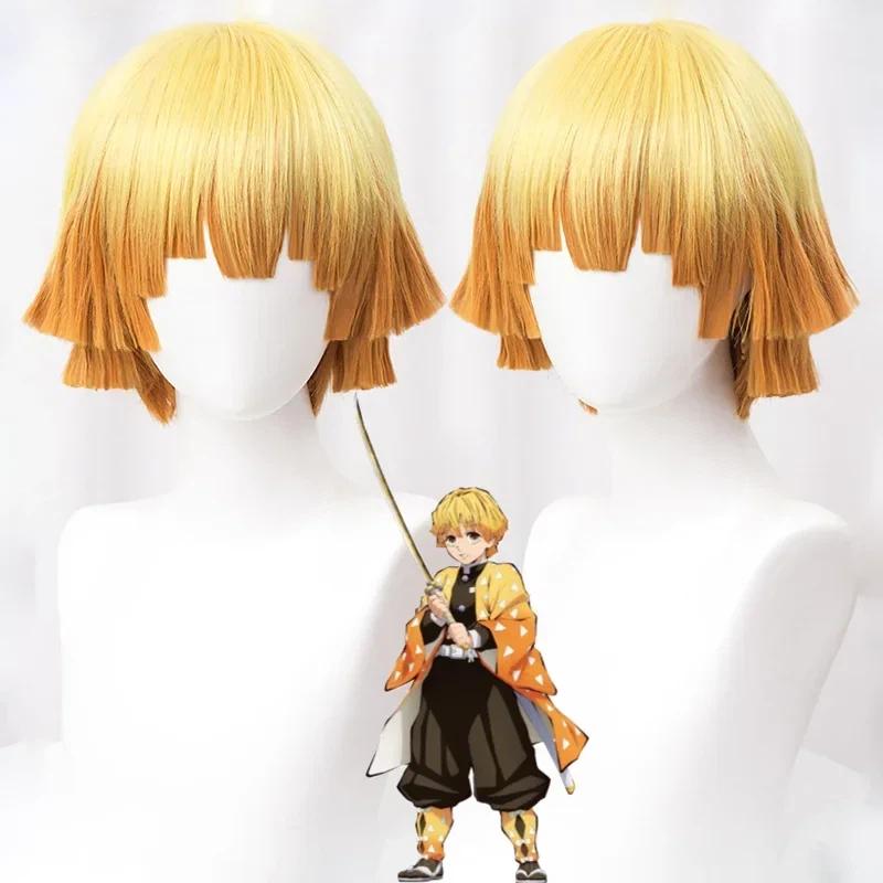 Kamado Tanjiro, Agatsuma Zenitsu, Kanroji Mitsuri, Tomioka Giyu, Tokito Muichiro Halloween Personnages d'Anime Perruques Cosplay Wigs only