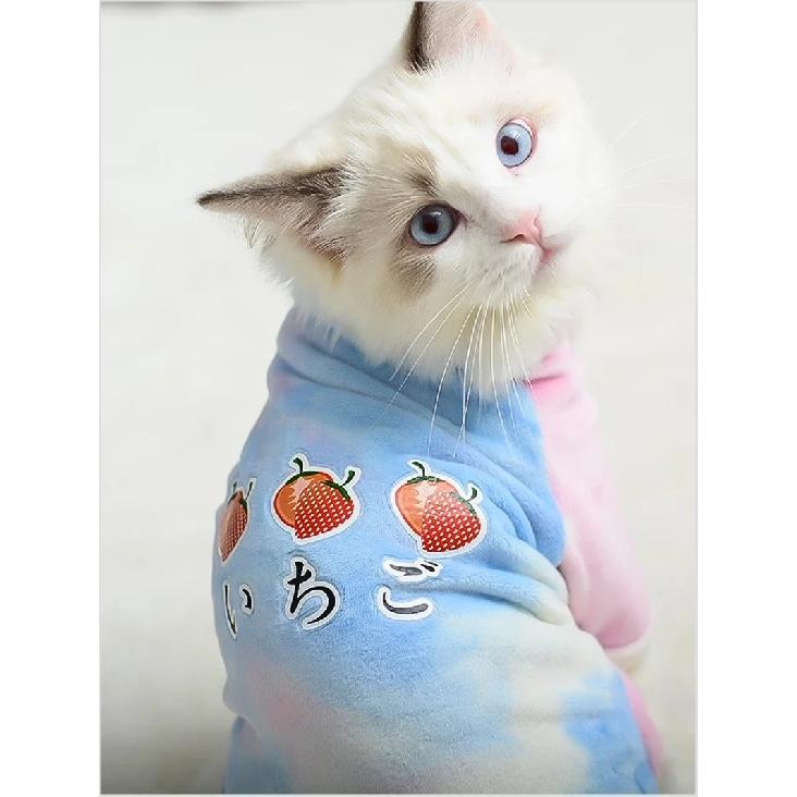 Winter Sphinx Cats Clothes Cotton Kittens Jumpsuit Warm Clothing For Sphynx Pet Costumes Plus Velvet Thickening DevonRex Ragdoll