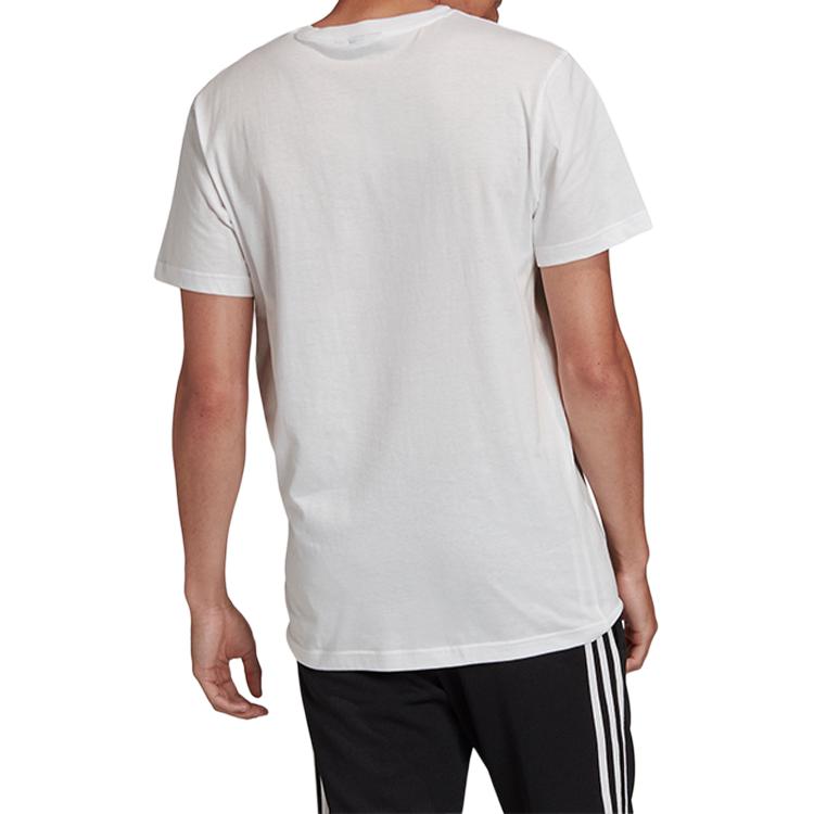 Adidas Originals T Shirts Men's White Crew Neck Moderate Straight Fit FM3379