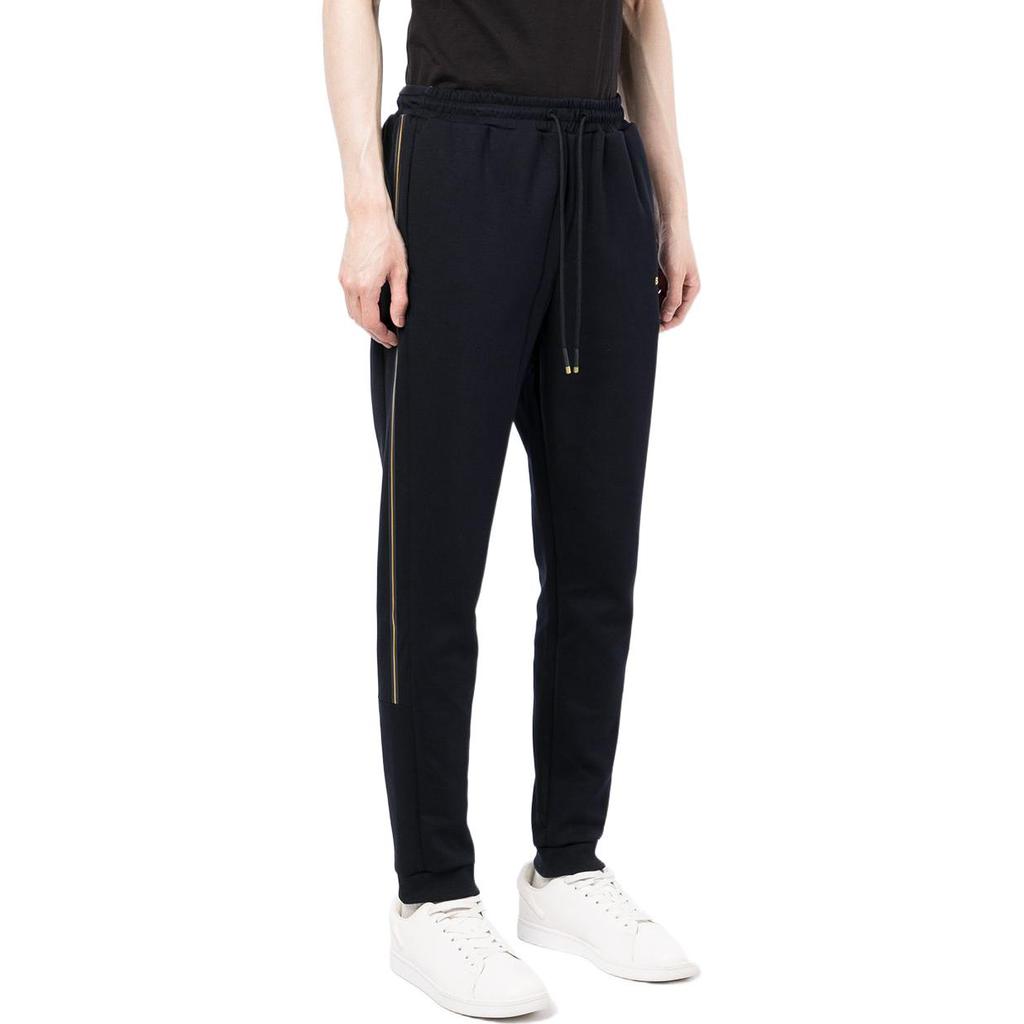 Hugo Boss Knitted Sweatpants Men's Navy Blue Moderate Cuffed Pants 50465961-402