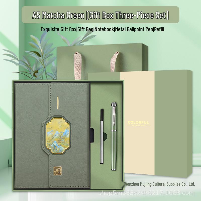 Guochao Rivers & Mountains Notebook and Thermos Gift Set with Custom Logo Printing