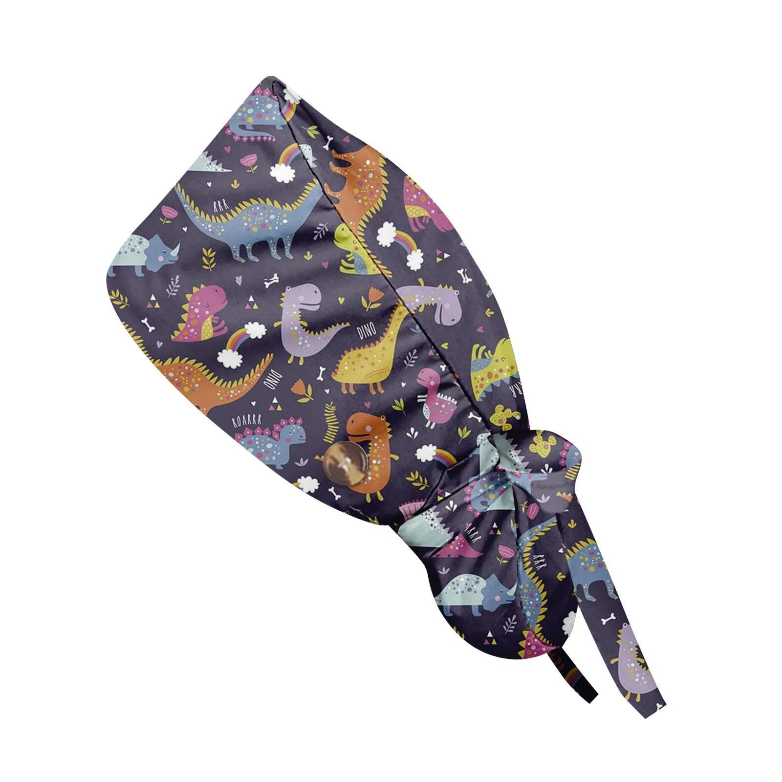 

Шапочки-скрабы для длинных волос, милые шапочки с принтом динозавров, стоматология, больничная рабочая шапка, лабораторная шапочка, шапочки медсестры для ветеринарной клиники, оптом One Size темно-фиолетового