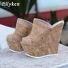 Fashion Eilyken Summer Comfortable Non-Slip Platform Wedges Women's Slippers Designer Open Toed Roman Sandals Party Shoes
