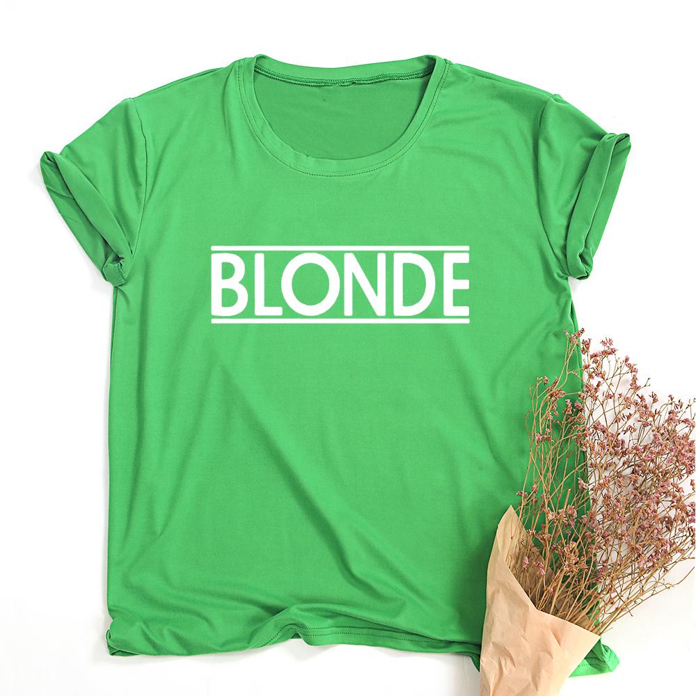 Blonde T Shirts Women Casual Top Tee Summer Fashion Tumblr Graphic T Shirt Harajuku Grunge Tops