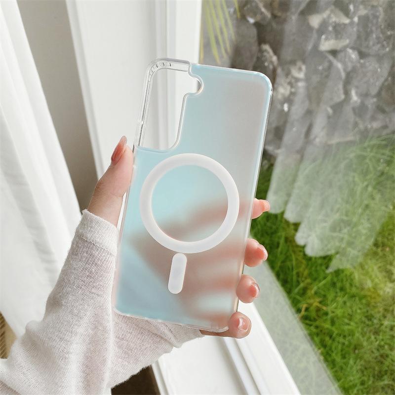 Suitable for Samsung S25Edge Mobile Phone Case S25ultra Matte Chameleon Colorful A56 A36 Protective Case Imd