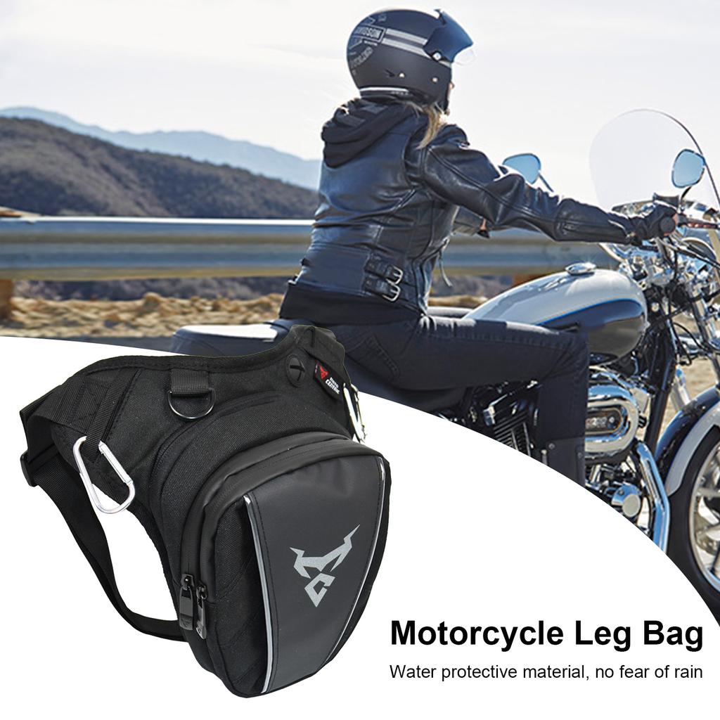 Motorcycle Drop Leg Bag Multi-Purpose Waterproof Thigh Pack With Earphone Cable Reserved Hole For Outdoor Hiking Cycling