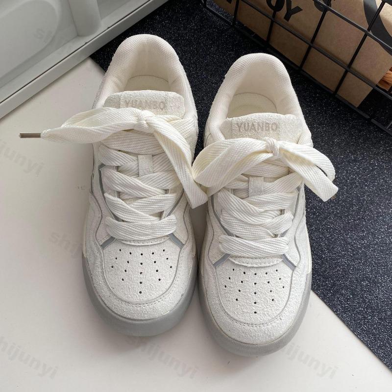 Women's Platform Sneakers 2025 Autumn Fashion Lace Upbreathnable Height Increase Casual Shoes Comfortable Outdoor Non Slip Flats