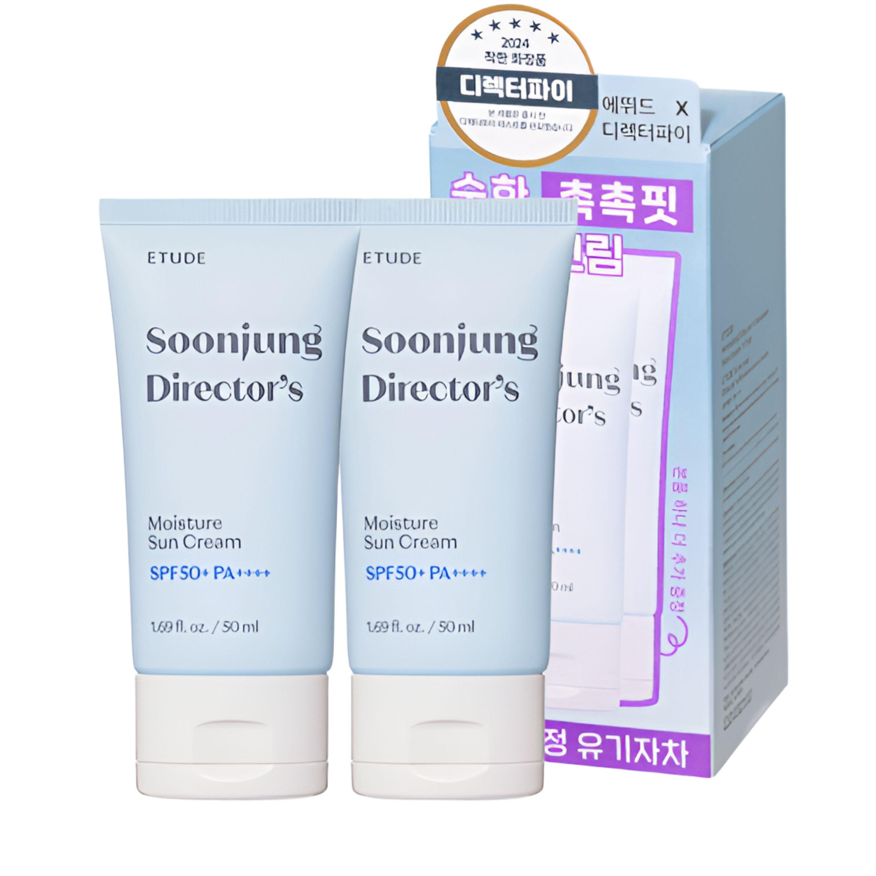 ETUDE SoonJung Director’s Mineral Moisture Sunscreen SPF50+ PA++++ Double Pack (50ml + 50ml)