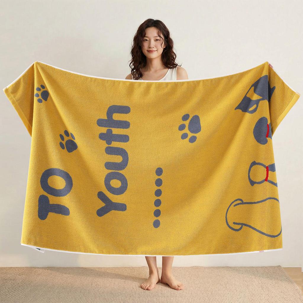 100% Cotton Thickened Quick-Dry Bath & Beach Towel - Enlarged & Premium Quality for Men