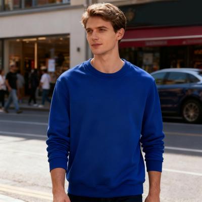 Men Fleece Lined Sweatshirt Long Sleeve Round Neck Thickened Pullover Warm Fall Winter Casual Sweatshirt for Street Work Daily Errands