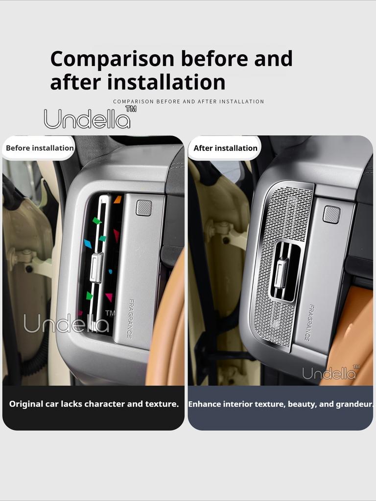 Car Back Seat Air Vents Cover For iCAUR V27 Esteo V27 2026 2027 Air Outlet Stainless Steel Car Interior Modification Accessories