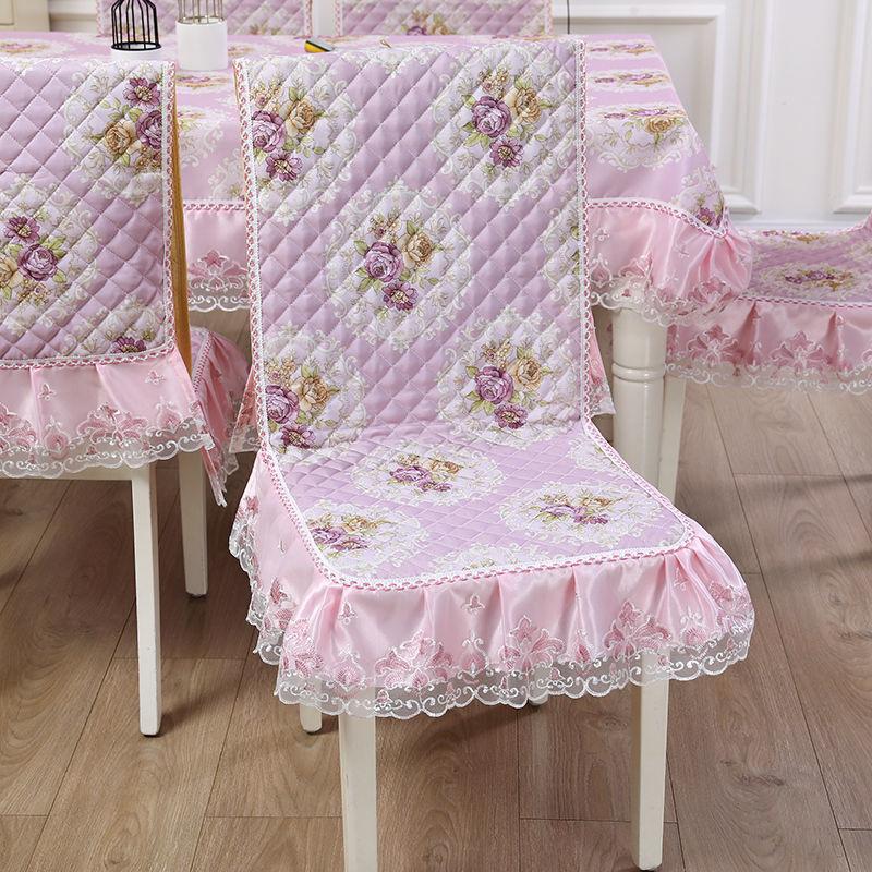 One-piece Dining Table and Chair Cover Dining Chair Cushion Chair Cover Set Household Chair Cushion Rectangular Round Coffee
