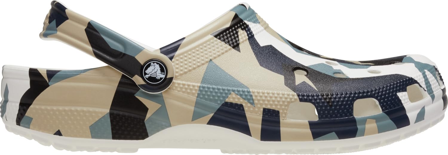 Мужские классические кроксы-сабо Geo Camo, 211009-94S, Белый/Разноцветный, Размер 26,0 см