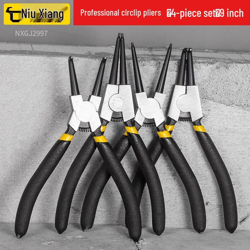 Industriequalität Gelb Doppelnutzungs-Sprengringzangenset für Innen- und Außensicherungsringe