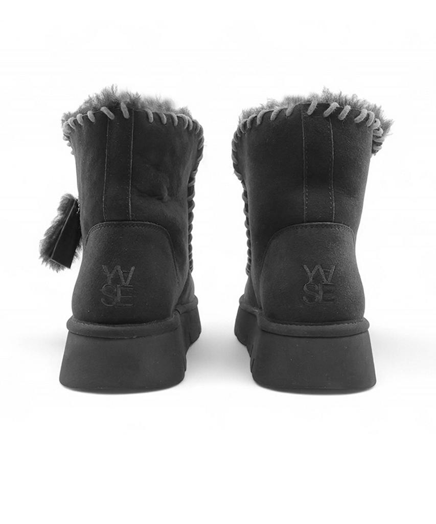 Yase Songi Songi X Yase Hand Swing Natural Wool Boots Black