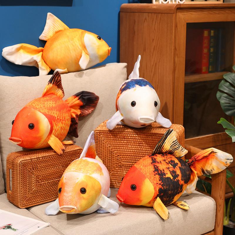 50cm Simulierte Goldfisch Plüschtiere Die Unterwasserwelt Stofftier Goldfisch Puppe Sofakissen Heimdekoration Kissen Geschenk