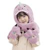 Cute Dinosaur Kigurumi Hat with Hood and Animal Hat with Claw Thick and Fluffy Windproof and Warm Perfect for New Snow Outdoor and Christmas Gifts