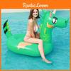 Adult Green Dinosaur Inflatable Swim Ring Thick Pvc Pool Float Raft