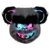 Kolorowa świecąca maska królika na imprezy halloweenowe i występy teatralne. Idealna na zabawy i wydarzenia świąteczne.