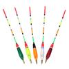 5PCS Multiple Color Balsa Wood Fishing Float Bobber Bite Indicator Angling Equipment(5+2g )