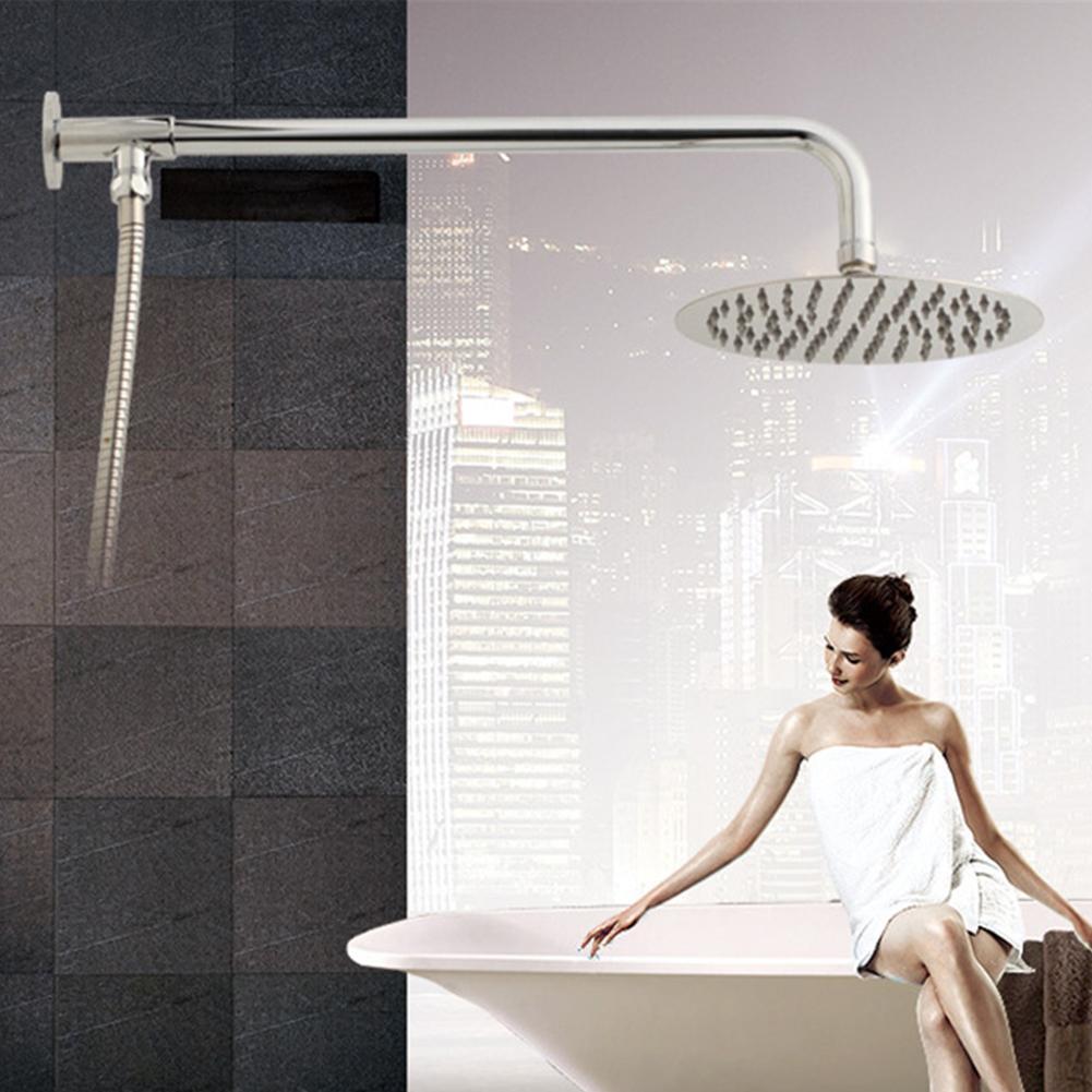 1 Pcs Steel Shower Arm Wall Mounted Shower Arm Bracket Kit Extension
