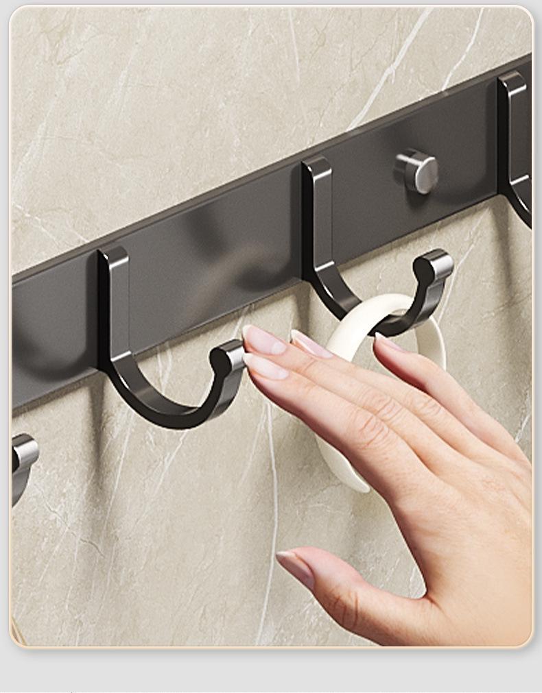 Adhesive Wall-Mounted Bathroom Clothes Hook - No Drill Required
