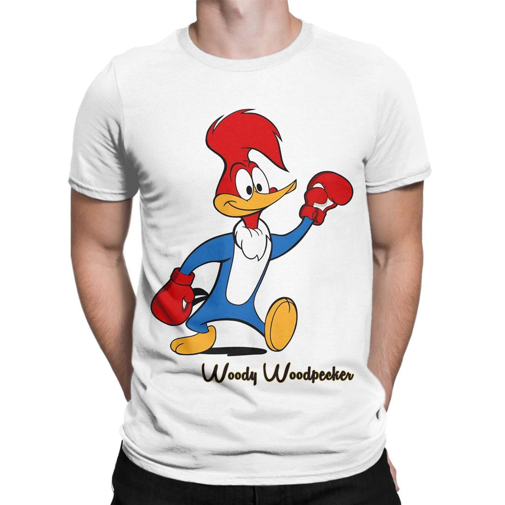 Woody Woodpecker Boxen Lustiges Grafik-T-Shirt 100% Baumwolle Woody Woodpecker T-Shirts Oberteile Für Unisex