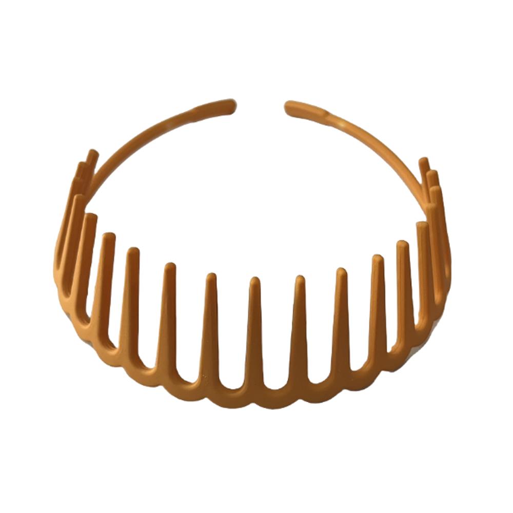 Bentiță Val Bentițe Păr Rășină Maro Val Bentiță cu Dinți Subțire Antiderapant Femei Makkeup Pieptene Păr Bandă Zigzag Bentiță Crestată