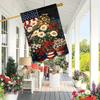 2D Flat - 2D Flat - 2D Flat, 1pc Patriotic American Planter Garden Flag - Double-Sided, Vibrant Floral Design In Red, White & Blue, Durable Polyester