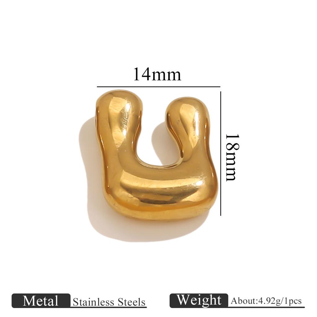 5 Stück Edelstahl 18K PVD-beschichtet A bis Z Englische Buchstaben Anhänger DIY Wasserdichter Schmuck Geschenk Handgefertigtes DIY Zubehör
