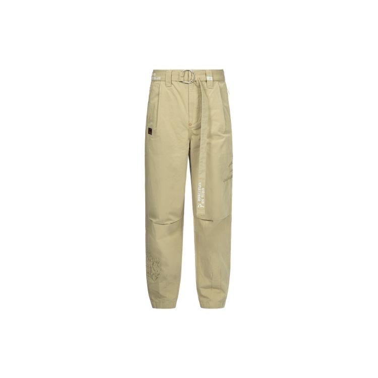 EVISU Knitted Sweatpants Men's Apricot Moderate Cuffed Pants 2ESHTM3PT143LFCT