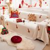 Winter Plush Sofa Cover Cloth Ins Style Cream Style Non-Slip Sofa Blanket High Sense Full Covered Christmas Sofa Towel