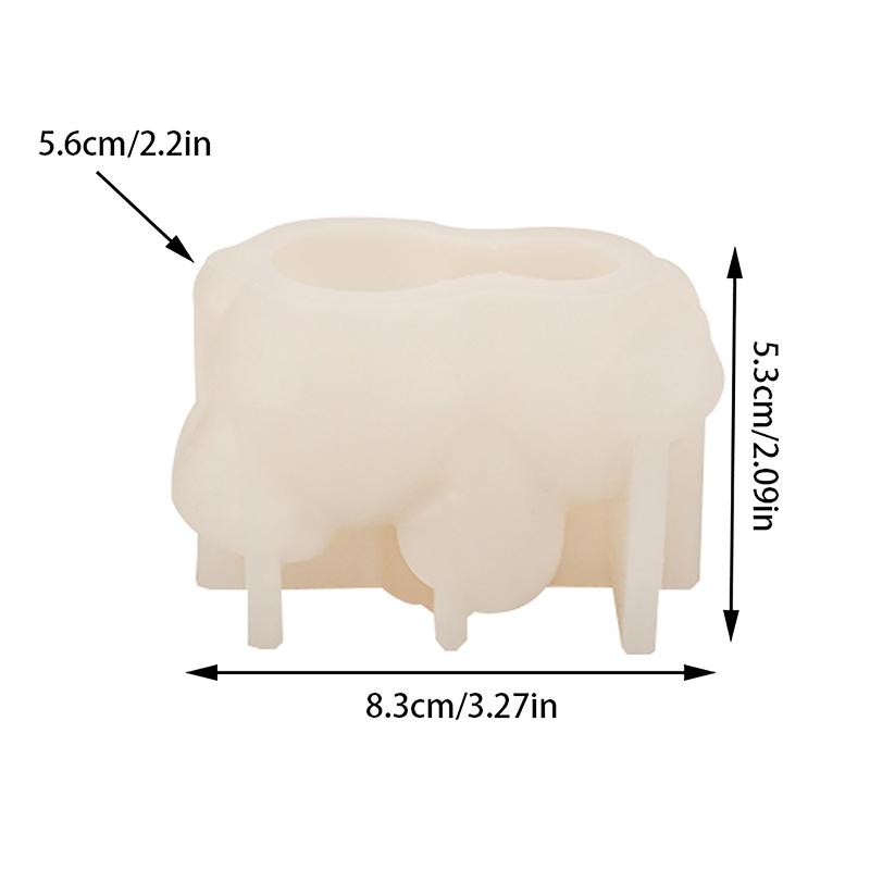 3D Frozen Panda Hanging Cup Silicone Mold Drink Ice Tray Cat Dog Loong Mold Animal Mousse Cake Jelly Mould Soap Candle Mold